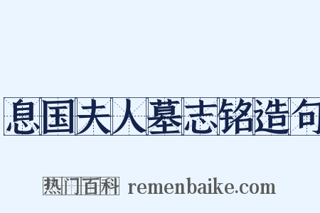 息国夫人墓志铭造句是什么意思的图片